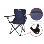 FOLDING CAMPING CHAIR 50X50X80CM NAVY BLUE - Image 8