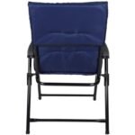 FOLDING GARDEN CHAIR 59X66X45/90CM WITH NAVY BLUE CUSHION - Image 2