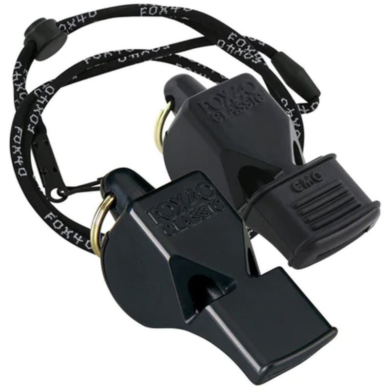 lupin-wear-ca-fox-40-classic-and-classic-cmg-whistle-black-with-string-2-pack-1842855 FOX 40 CLASSIC AND CLASSIC CMG WHISTLE BLACK WITH STRING 2 PACK - Image 1