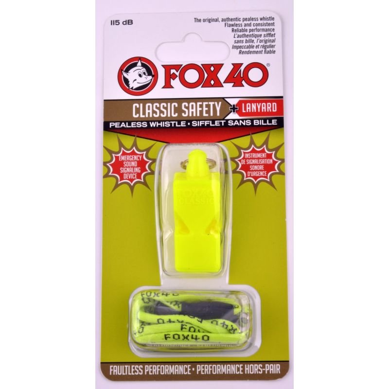 lupin-wear-ca-fox-40-classic-safety-whistle-string-9903-1308-neon-1547 Fox 40 Classic Safety Whistle + String 9903-1308 Neon - Image 1