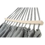 GARDEN HAMMOCK 2-PERSON LUXE XXL 250x150CM WITH SPREADER BAR AND COVER GRAY 1031170 - Image 7