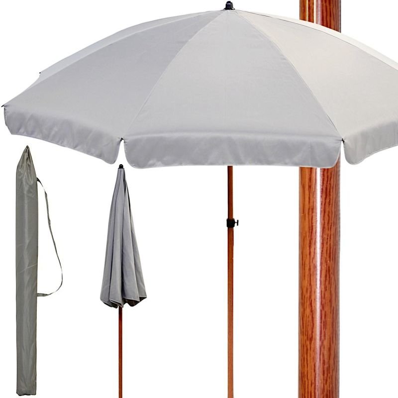 lupin-wear-ca-garden-umbrella-220cm-gray-2864960 GARDEN UMBRELLA 220CM GRAY - Image 1