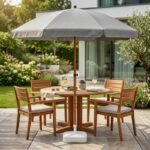 GARDEN UMBRELLA 220CM GRAY - Image 7