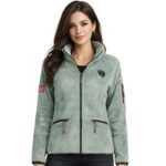 Geographical Norway Womens Fleece Tisaline Almond Green Db Lady 047-1 Almond green (WZ7987F/GN-ALMOND GREEN) - Image 5