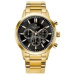 Giewont Chronograph Sapphire Gold Black Mens Watch GW8510-B5