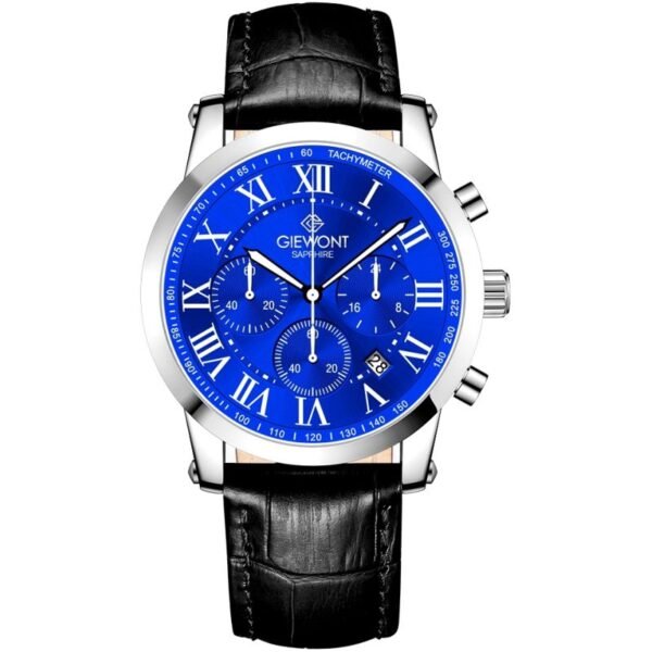 Giewont Chronograph Sapphire Silver Blue Mens Watch GW6260-A4
