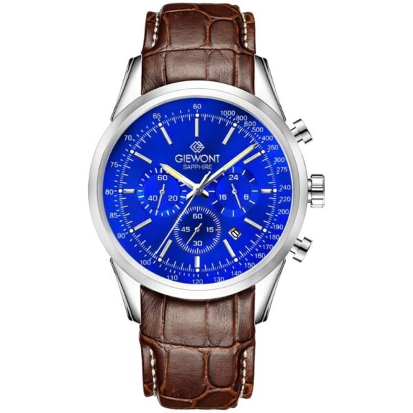 Giewont Chronograph Sapphire Silver Blue Mens Watch GW7650-A5