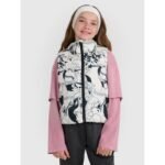 Girls down vest with synthetic filling 4F 4FJRAW25TVJAF320-11A