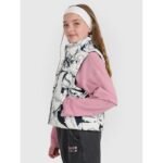 Girls down vest with synthetic filling 4F 4FJRAW25TVJAF320-11A - Image 5