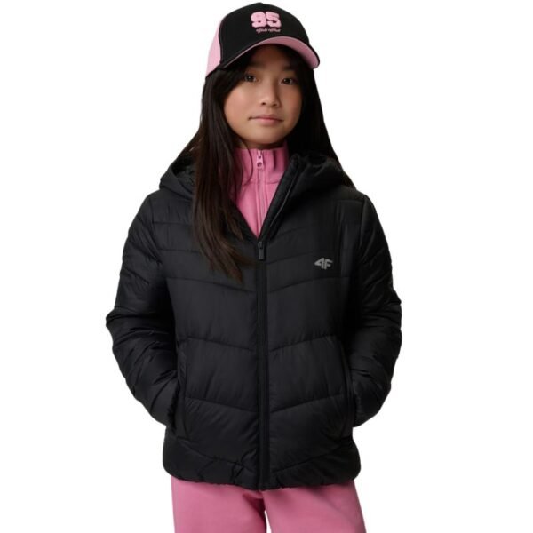 Girls jacket 4F F0739 deep black 4FJWSS26TDJAF0739 20S