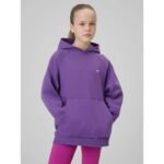 Girls loose sweatshirt with hood 4F 4FJRSS26TSWSF3040-50S - Image 5