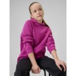 Girls loose sweatshirt with hood 4F 4FJRSS26TSWSF3040-53S