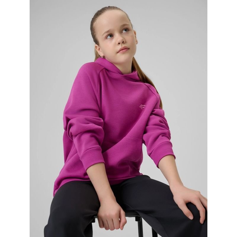 lupin-wear-ca-girls-loose-sweatshirt-with-hood-4f-4fjrss26tswsf3040-53s-2906837 Girls loose sweatshirt with hood 4F 4FJRSS26TSWSF3040-53S - Image 1
