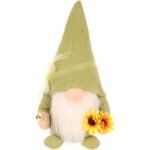 Gnome gnome 20cm green with sunflower spring decoration - Image 7