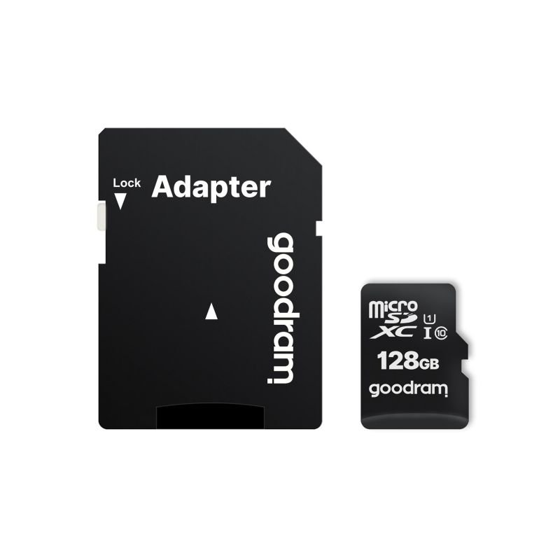lupin-wear-ca-goodram-m1aa-1280r12-memory-card-128gb-class-10-adapter-2328160 GoodRam M1AA-1280R12 Memory Card (128GB; Class 10; Adapter) - Image 1