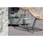 GRACIA SQUARE CONCRETE EFFECT FLOWER POT 24x24CM - Image 2