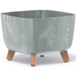 GRACIA SQUARE CONCRETE EFFECT FLOWER POT 29x29CM - Image 5