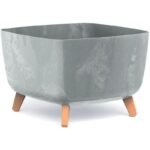 GRACIA SQUARE CONCRETE EFFECT FLOWER POT 39x39CM - Image 4