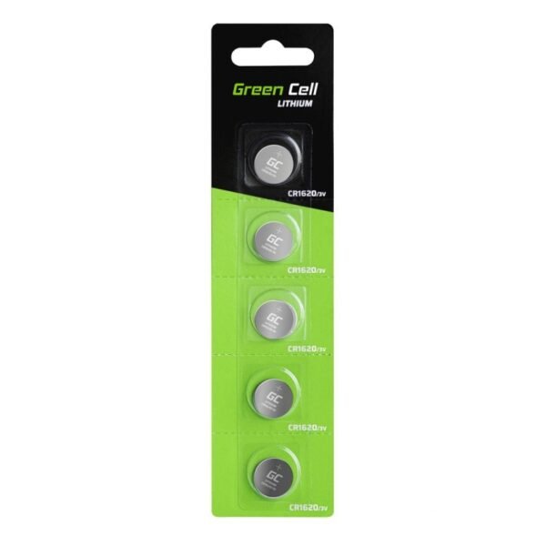 GREEN CELL BATTERIES XCR03 5X CR1620 3V