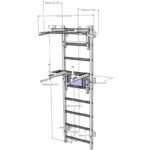 GYMNASTIC LADDER ADJUSTABLE BAR AND HANDLE BENCHK 732W - Image 6
