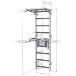 GYMNASTIC LADDER WITH A HAND BAR AND A HANDRAIL FOR EXERCISES BENCHK 722W - Image 4