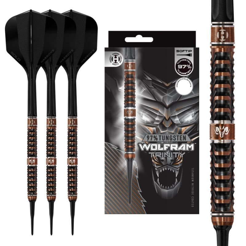 lupin-wear-ca-harrows-wolfram-trinity-97-softip-darts-2838349 Harrows WOLFRAM TRINITY 97% softip darts - Image 1