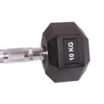 HEX RUBBER Dumbbell 10 KG ENERO FIT - Image 2