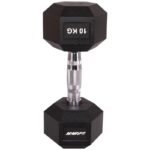HEX RUBBER Dumbbell 10 KG ENERO FIT - Image 3