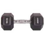 HEX RUBBER Dumbbell 10 KG ENERO FIT - Image 4