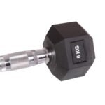 HEX RUBBER Dumbbell 6 KG ENERO FIT - Image 4