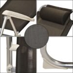 HIGH DELUXE CAMPING CHAIR WITH HEADREST ALUMINUM ANTHRACITE REDCLIFFS - Image 5