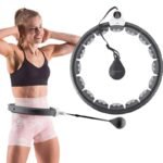 HMS HHW06 Hula Hoop with Studs, Weight and Counter, Black - Image 2