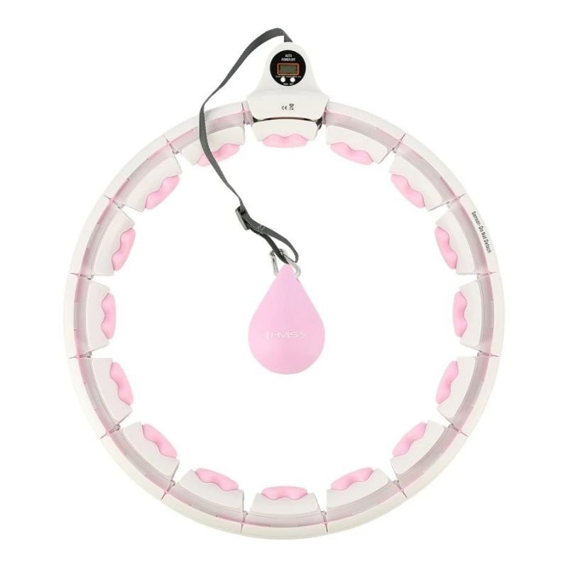lupin-wear-ca-hms-hhw06-hula-hoop-with-studs-weight-and-counter-pink-1563398 HMS HHW06 hula hoop with studs, weight and counter, pink - Image 1
