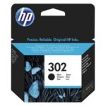 HP Black Ink Cartridge HP 302, HP302=F6U66AE, 190 pages, 3.5 ml