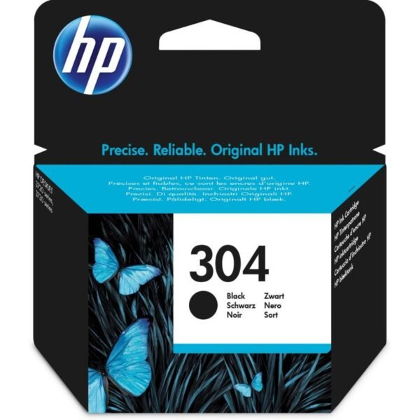 HP Black Ink Cartridge HP 304, HP304=N9K06AE, 120 pages