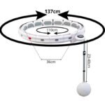 HULA HOP WITH MASSAGER, WEIGHT AND COUNTER, WHITE AND GREY ENERO FIT - Image 7