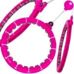 HULA HOP WITH MASSAGER, WEIGHTS AND COUNTER FUCHSIA ENERO FIT - Image 2