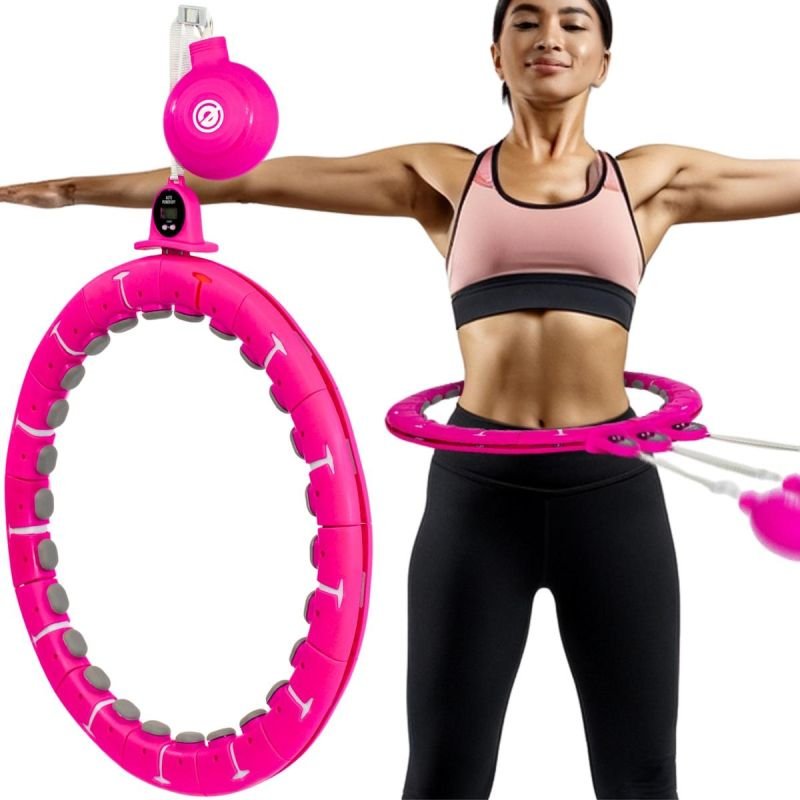 lupin-wear-ca-hula-hop-with-massager-weights-and-counter-fuchsia-enero-fit-1838802 HULA HOP WITH MASSAGER, WEIGHTS AND COUNTER FUCHSIA ENERO FIT - Image 1