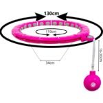 HULA HOP WITH MASSAGER, WEIGHTS AND COUNTER FUCHSIA ENERO FIT - Image 7
