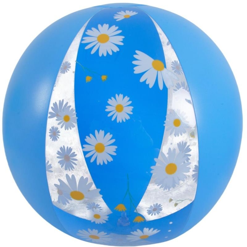 lupin-wear-ca-inflatable-beach-ball-50cm-daisy-blue-53174-2535907 INFLATABLE BEACH BALL 50CM DAISY BLUE 53174 - Image 1