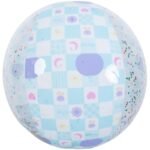 INFLATABLE BEACH BALL 50CM GLITTER BLUE 53197 - Image 2