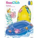 INFLATABLE BOAT FOR SWIMMING 112x70CM 37593 YELLOW - Image 4