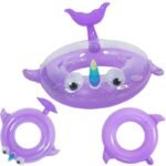 INFLATABLE RING 89x64.5CM WHALE GLITTER 35641 - Image 3