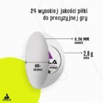 JOOLA PRO 3 STAR TABLE TENNIS BALLS 24 PCS WHITE - Image 3