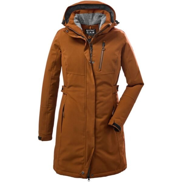 Killtec KOW 165 Womens Hooded Raincoat for Trekking and Everyday Use, Yellow (37726/253)