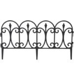 KINZO BLACK PLASTIC GARDEN FENCE 59x33CM 4 PANELS - Image 2