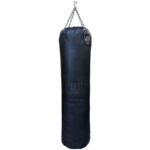 Leather punching bag 140 cm x 40 cm filled - WWS-14040-1H black