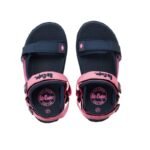 Lee Cooper childrens shoes girls velcro sandals for summer beach navy blue pink - Image 5