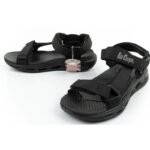 Lee Cooper mens shoes with velcro straps for summer, lightweight black - Image 8