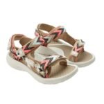 Lee Cooper womens shoes velcro sandals for summer on the beach light beige